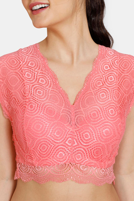Zivame Padded Wired Full Coverage Blouse Bra - Tea Rose — image 4